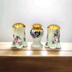 Vintage Noritake China Salt And Pepper Shakers Japan Set Of 3 Collectible 1950s